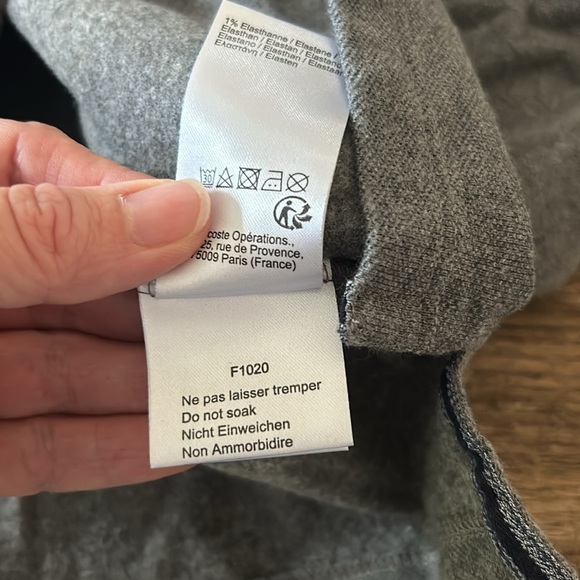 LACOSTE grey hooded long sleeve size 10 - Picture 6 of 7